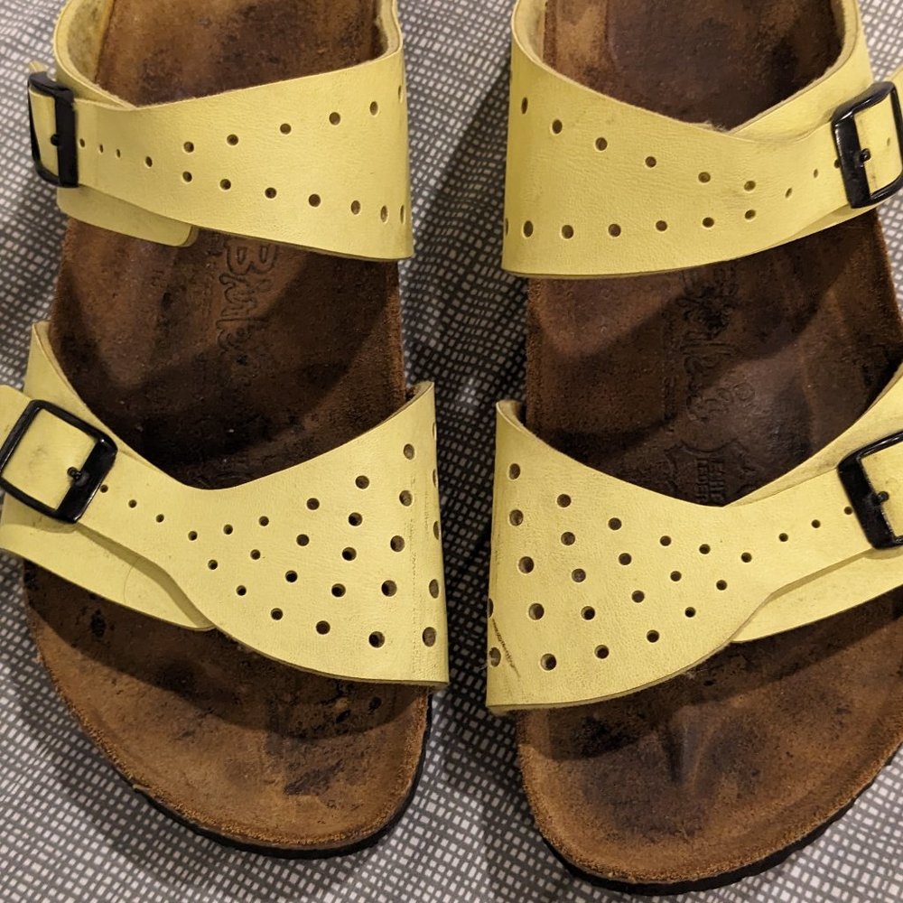 Birkis Birkenstock Yellow Perforated Sandals